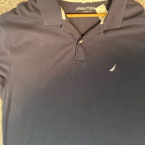 New with tags polo shirt by Nautica. Navy, size 3 XL